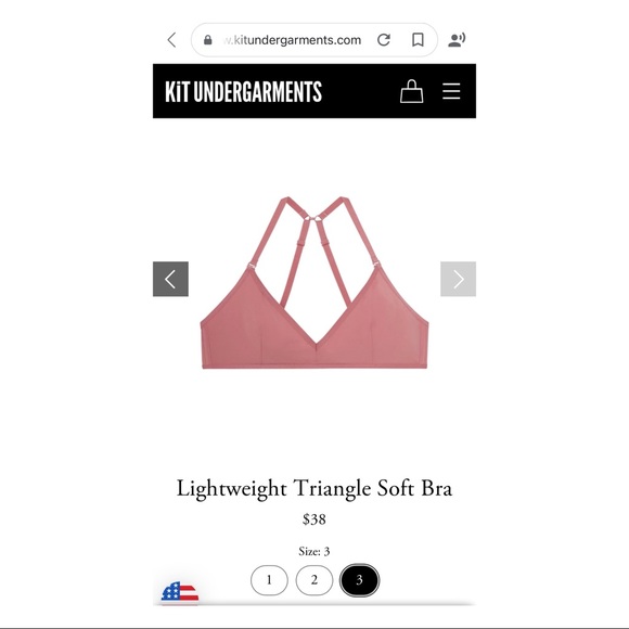 KIT Undergarments Triangle Bra - Picture 4 of 5